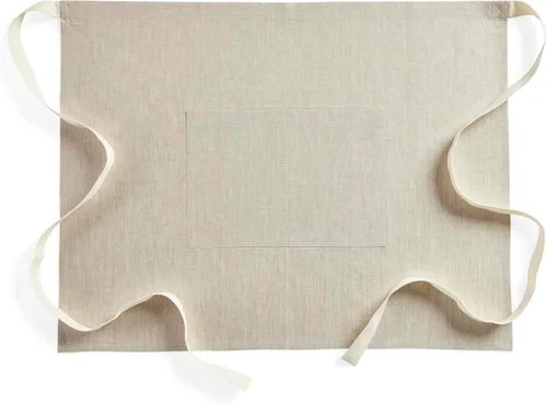 Miniatura 9 de Solino Home Delantal de lino estilo bistró para servidor, lazos extralargos con bolsillos, medio delantal de lino 100% puro para hombres y mujeres