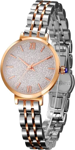 SURVAN WatchDesigner Wrist Watches for Women Japanese Quartz Fashion Waterproof Womens Watch Crystal Dial Leather Strap Adjustable Bracelet Wrist
