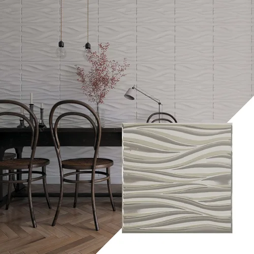 Miniatura 32 de Ekena Millwork 19 5/8 pulgadas de ancho x 19 5/8 pulgadas de alto, ondulado EnduraWall decorativo 3D, cobre envejecido (cubre 2.67 pies cuadrados).