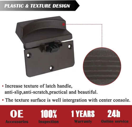 Miniatura 4 de TQPONLY Pestillo para reposabrazos de consola central compatible con Dodge Ram 2013-2018 1500 2500 3500 4500 5500 accesorios que sustituye a