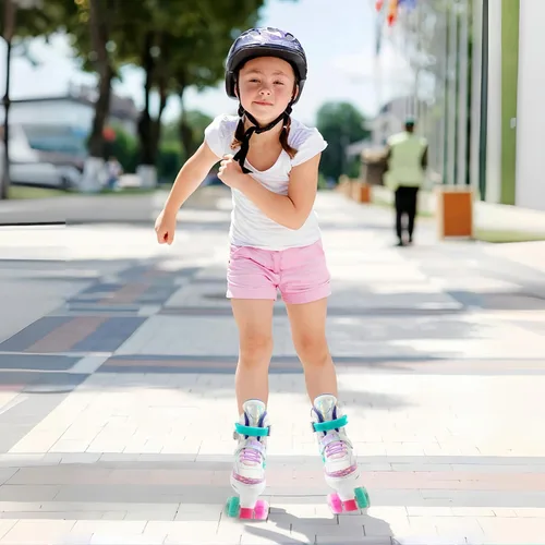 Miniatura 3 de Adjustable Kids Roller Skates for Girls and Boys Ages 3-5 5-8 8-12, All 8 Wheels of Girl's Skates Shine, Safe and Fun Illuminating for Outdoor