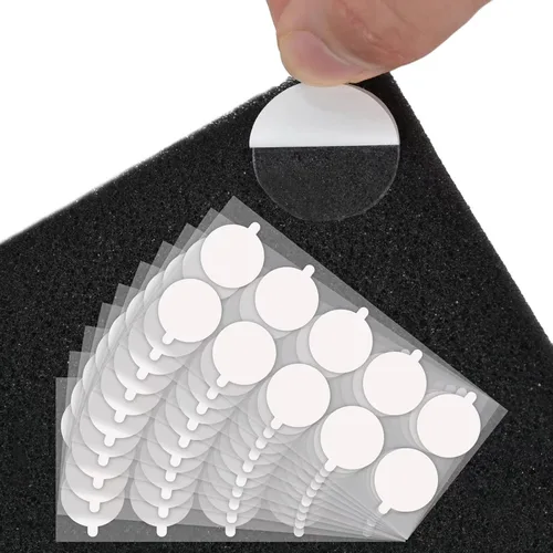 100 Piezas Cinta de Doble Cara para Paneles de Espuma Acústica, Cinta de Montaje Removible para Pared Adhesivo Fuerte Insonorización Masilla