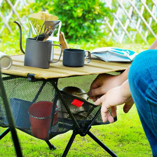 Miniatura 7 de Bolsa de malla colgante Organizador de equipo de camping al aire libre Bolsa de almacenamiento de mesa plegable Bolsa de almacenamiento de picnic