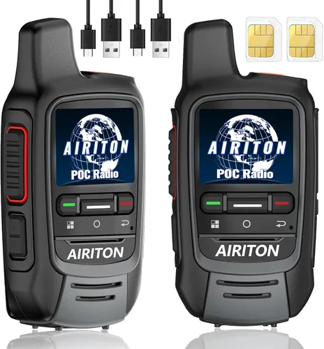 Walkie Talkies - Radio rápida de alcance ilimitado a nivel nacional, 4G, larga distancia, 5000 millas, radio bidireccional POC portátil con