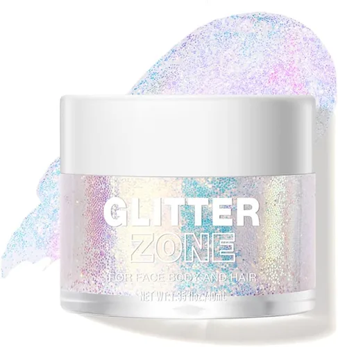 Miniatura 17 de LANGMANNI Gel holográfico con purpurina para el cuerpo, la cara, el cabello y los labios. Gel con purpurina que cambia de color bajo la luz. Vegano