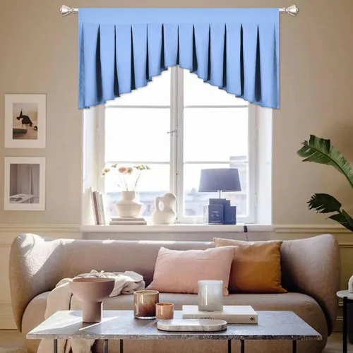 Miniatura 27 de Cenefas para Sala de Estar Amarillo Brillante Opacas con Bolsillo para Barra Cenefas para Ventanas, Paquete de 1 (Amarillo Brillante 39" An x 20" L)