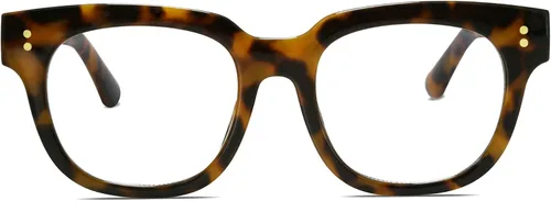Miniatura 7 de SOJOS Oversized Square Anti Blue Light Blocking Glasses for Women Thick Computer Eyeglasses Double Metal Studs SJ5053B