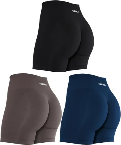 Aurola Intensify - Pantalones cortos de entrenamiento para mujer, sin costuras, para gimnasio, yoga, correr, deporte, ejercicio activo, fitness