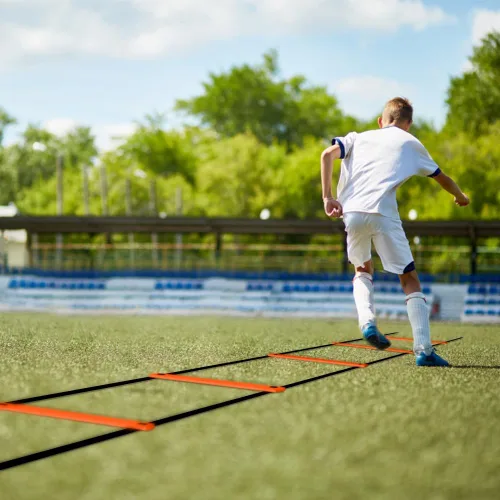 Miniatura 8 de GHB Pro Agility Ladder Agility Training Ladder Speed 12 Rung 20ft with Carrying Bag Naranja