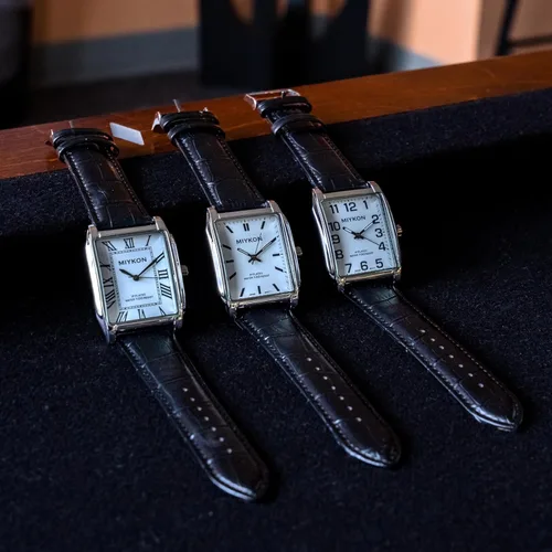 Miniatura 4 de Miykon Vintage Watches for Men Classic Tank Square Analog Watch with Genuine Leather Wrist Strap, Mens Dress Watches Japanese Quartz, Waterproof