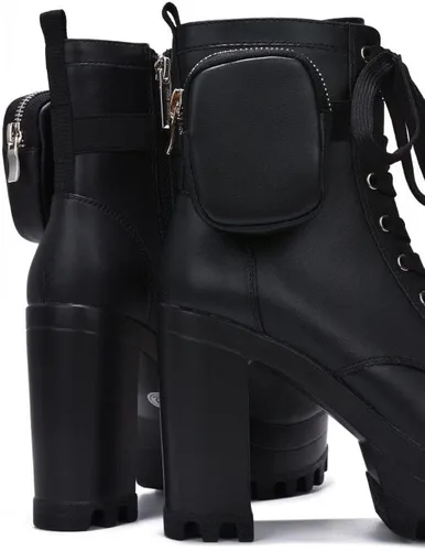 Miniatura 7 de Cape Robbin Monik - Botines Chelsea de plataforma con tacón grueso para mujer, botines con bolsillo