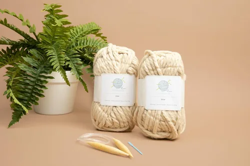 Miniatura 6 de mindfulknits Kit para aprender a tejer - Tejer un gorro grueso - Agujas de tejer, aguja de hilo e hilo acrílico grueso voluminoso para tejer - Malai