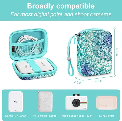 Miniatura 2 de Fintie Funda protectora para Canon Ivy 2 Mini, Canon Ivy CLIQ2 / CLIQ+2 impresora de fotos de cámara instantánea - Funda de transporte de carcasa