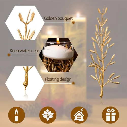 Miniatura 3 de 80 piezas de flores sintéticas para jarrón de centro de mesa, velas flotantes de relleno, mini relleno de flores para boda, mesa de comedor, fiesta