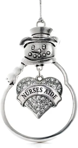 Miniatura 199 de Inspired Silver - Big Sis - Adorno de Navidad plateado - Adorno de árbol de Navidad con dije de corazón con circonita cúbica - Decoración colgante