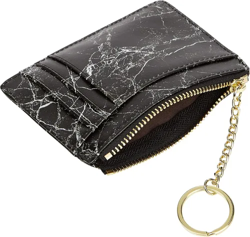 Miniatura 4 de Cartera minimalista para mujer, 8 tarjetas, monedero, monedero, bolsillo frontal, Casual
