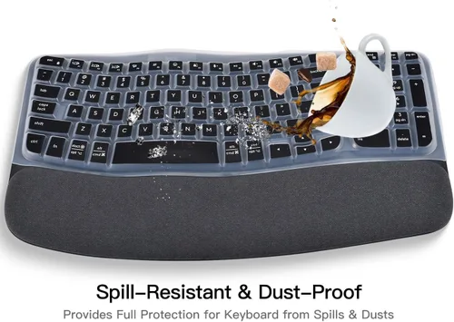 Miniatura 5 de Logitech Wave Keys MK670 Combo - Funda para teclado Logitech Wave Keys, funda protectora ergonómica inalámbrica para teclado, accesorios de piel