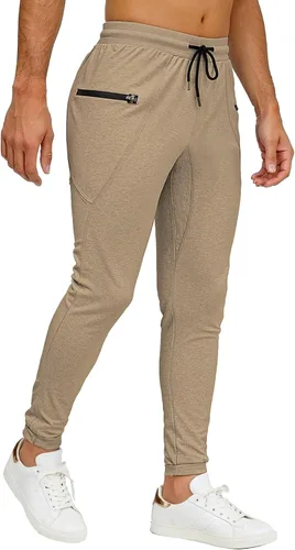 Miniatura 6 de MAIKANONG Pantalones deportivos ajustados para hombre, pantalones de entrenamiento para gimnasio, correr, atletismo, casual