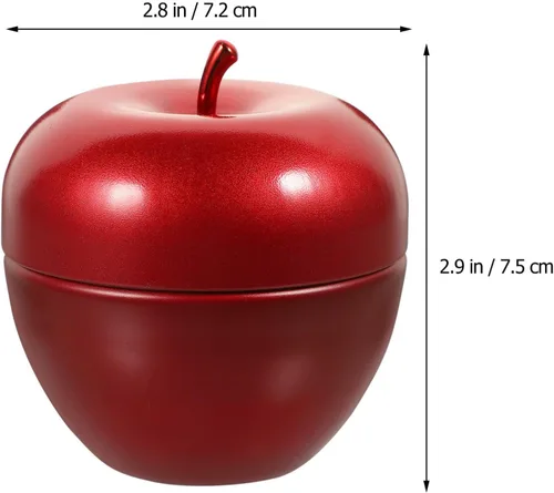 Miniatura 7 de Kichvoe 10pcs -formado hojalata almacenamiento tarros multifunción té tarro para alimentos secos rojo brillante para decoración del hogar