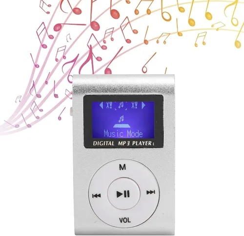 Miniatura 2 de Reproductor de MP3, reproductor de música MP3 con auriculares y cable USB, clip trasero, reproductor de música de sonido sin pérdida para niños