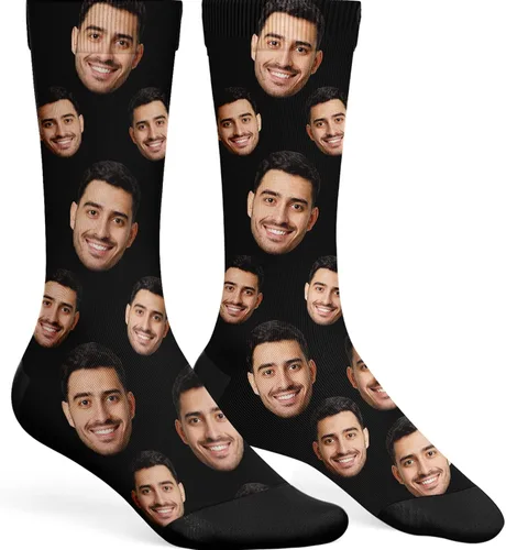 Juantao Calcetines de cara personalizados con foto calcetines divertidos personalizados regalo divertido para hombres y mujeres