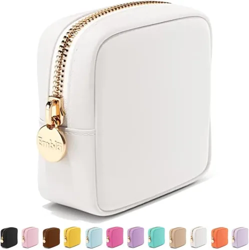 Miniatura 32 de Embla Bolsa de maquillaje de viaje para cosméticos y bolsa de artículos de tocador, bolsa de nailon con cremallera, lindo organizador de maquillaje