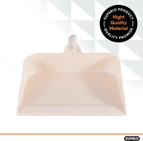 Miniatura 3 de Superio Sartén de plástico resistente con mango de agarre cómodo, color blanco, duradero, ligero, multisuperficie, fácil de barrer, 10 pulgadas
