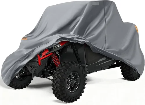 Miniatura 10 de Funda impermeable UTV compatible con Can-am Defender de 2 plazas, 6 capas para todo tipo de clima, con rejillas de ventilación, cremallera de puerta
