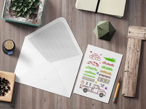 Miniatura 4 de Hying Sellos transparentes y troqueles de corte para hacer tarjetas y decoraciones de álbumes de fotos, regalos, flores, sellos de goma Estilo 3