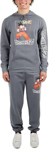 Miniatura 3 de Bioworld Combo de sudadera con capucha y pantalón deportivo Dragonball Z Charcoal, Negro