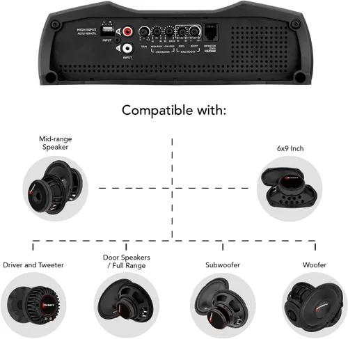 Miniatura 7 de Taramps MD 1200.1 Canal 1200 Watts RMS 1 Ohm Amplificador de coche