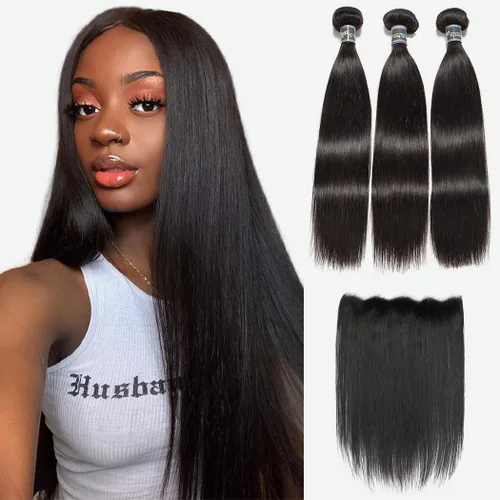 Miniatura 12 de Extensiones de cabello, liso, malasio, calidad 9A