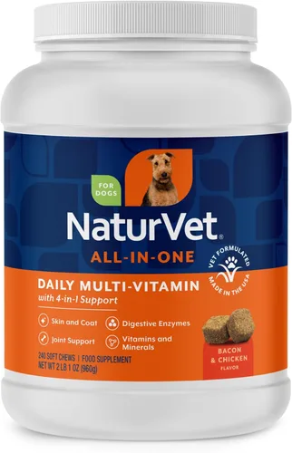 Miniatura 13 de NaturVet Suplemento Todo en Uno para Perros - para el Apoyo de las Articulaciones, Digestión, Cuidado de la Piel y el Pelaje – Multivitamínico