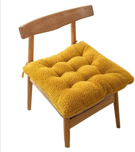 Miniatura 11 de Paquete de 4 cojines gruesos de felpa para silla de escritorio, poliéster suave, antideslizantes, para cocina, comedor, sillas de oficina, 20 x 20