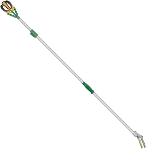 Zenport ZL6146B Cosechadora y recogedora telescópica de frutas de largo alcance, extensión de 10 pies, gris