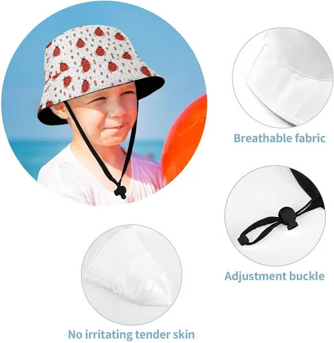 Miniatura 4 de Sombreros para niños, mariquitas, para playa, verano, cubeta de viaje, sombrero de pescador, sombreros de pescador para niños pequeños