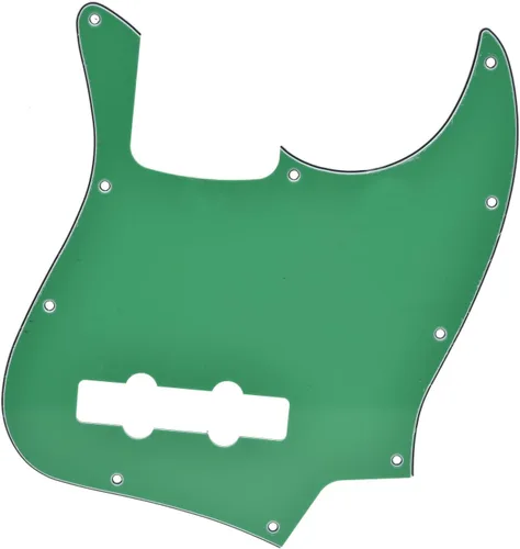 Miniatura 24 de KAISH 4 String J Bass Style Pickguard Bass Pick Guard Scratch Plate para USA/México Jazz J Bass Negro/Blanco Grid