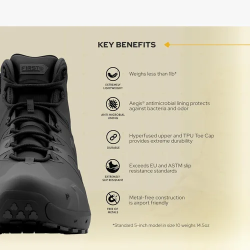 Miniatura 6 de First Tactical AERO-TAC con cremallera lateral media de 5 pulgadas para hombre