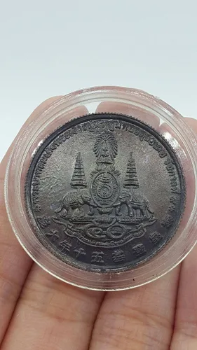 Miniatura 4 de Amuleto tailandés Moneda conmemorativa Rey Rama 9 Rey Bhumibol"Ocho Inmortales" celebrando 50 años en el reinado Amuletos tailandeses