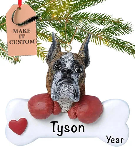 Miniatura 19 de Adorno personalizado de hueso de perro Doberman Pinscher 2025 Personalización gratuita las 24 horas Adornos de Navidad de la primera Navidad
