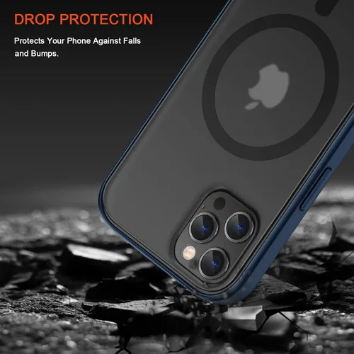 Miniatura 3 de TENDLIN MagSafe - Funda magnética compatible con iPhone 12 / iPhone 12 Pro [MagSafe] translúcida mate con parte trasera dura de silicona suave