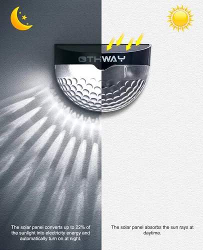 Miniatura 7 de Luces solares para cercas OTHWAY. Soporte de pared. Iluminación decorativa de cubierta, GY-L6-4Black, 0.26watts, 2.00 volts