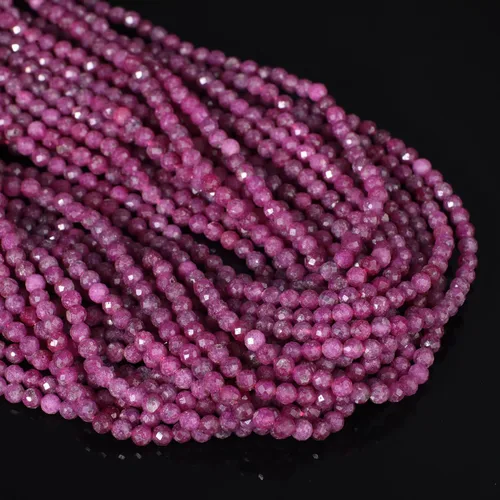 Miniatura 68 de 180 piezas 2mm Cuentas de piedras preciosas de turquesa africana natural facetada redonda suelta para hacer joyas