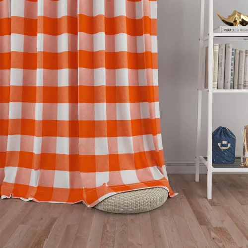Miniatura 25 de UPOPO Cortinas de ventana Buffalo Check 122 cm de largo, cortinas de algodón para sala de estar, paneles de cortina a cuadros para dormitorio