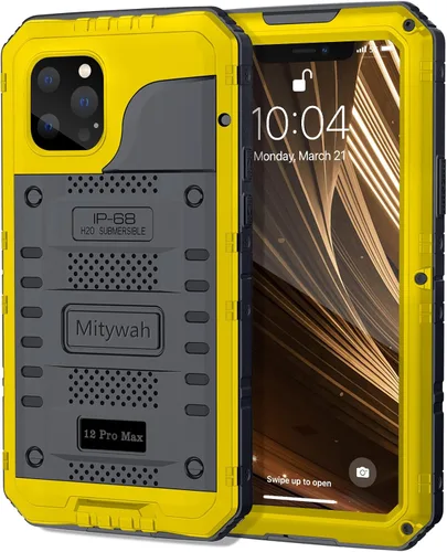Miniatura 48 de Mitywah Funda impermeable para iPhone 7/iPhone 8 / iPhone SE 2020, funda de metal resistente de grado militar, protección de cuerpo completo