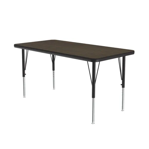 Miniatura 35 de Correll Mesa de Actividades Rectangular para Aula de 24"x36", Altura Ajustable (19"-29"), Granito Negro Laminado Térmico Fusionado Duradero