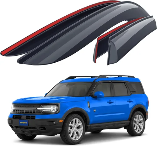 Miniatura 12 de Goodyear Deflectores de ventana lateral inastillables para Toyota 4Runner 2010-2024, protectores de lluvia con cinta, viseras de ventana