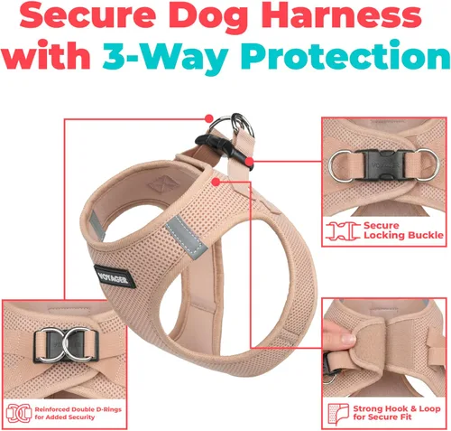 Miniatura 143 de Best Pet Supplies Voyager Step-in Air - Arnés para mascotas, malla para todo tipo de clima, reflectante, arnés sin tirón para perros y gatos - Arnés
