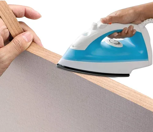 Miniatura 7 de Skelang Cherry - Rollo de 2" x 50' de chapa de madera para borde, sin planchar, con adhesivo termofusible, cinta de madera flexible