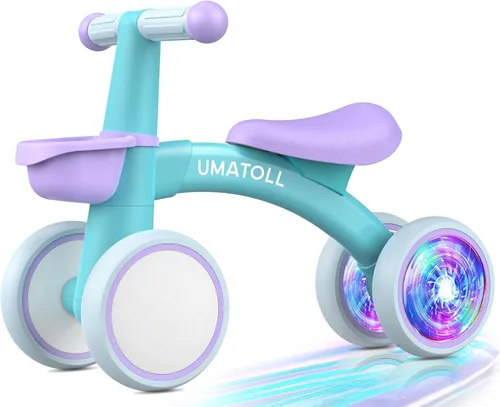Miniatura 10 de Umatoll Juguetes de bicicleta de equilibrio para bebés de 1 año, asiento ajustable, regalos de cumpleaños para niños de 12 a 24 meses Negro